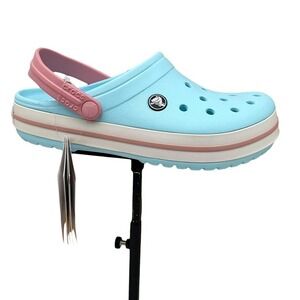 Crocs Bayaband Youth Big Girls Slip-on Clogs Size 6 (J6) Sky Blue Water Friendly